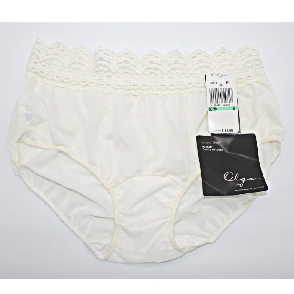NWT Olga Secret Hug Halfpant Panties Size 8